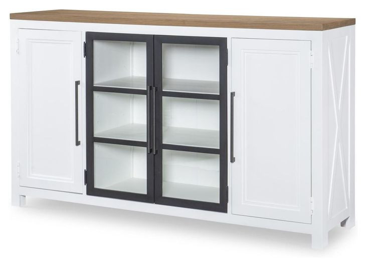 Franklin Harvest Oak and Natural White 4 Door Credenza