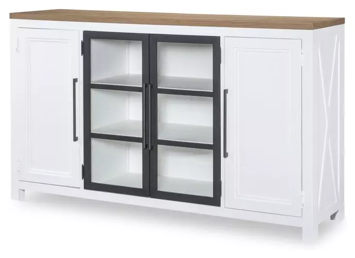 Franklin Harvest Oak and Natural White 4 Door Credenza