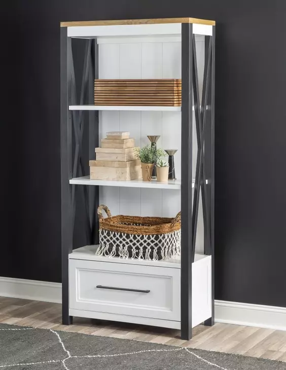 Franklin Harvest Oak and Natural White Etagere