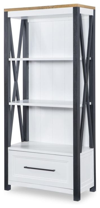 Franklin Harvest Oak and Natural White Etagere