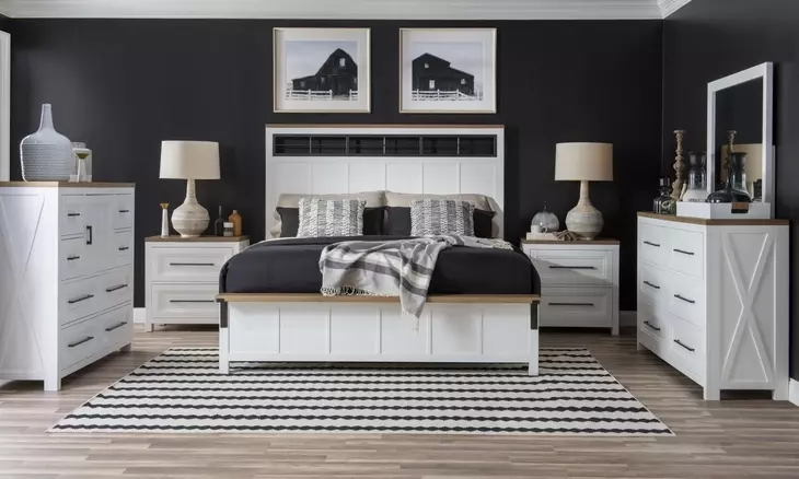 Franklin Harvest Oak and Natural White 6 Drawer Dresser