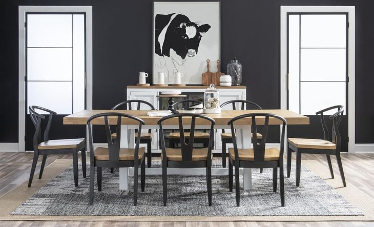 Franklin Harvest Oak and Aged Black Side Chair Set of 2