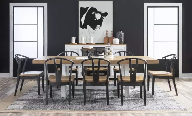 Franklin Harvest Oak and Aged Black Side Chair Set of 2