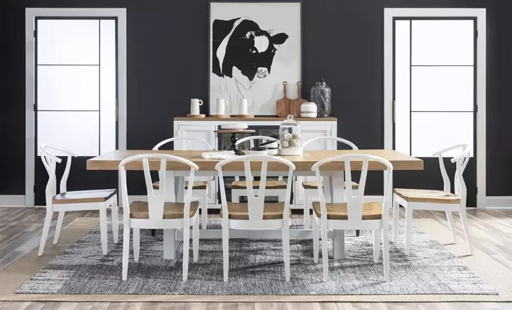 Franklin Harvest Oak and Natural White Side Chair Set of 2