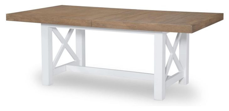 Franklin Harvest Oak and Natural White 98" Extendable Rectangular Dining Table