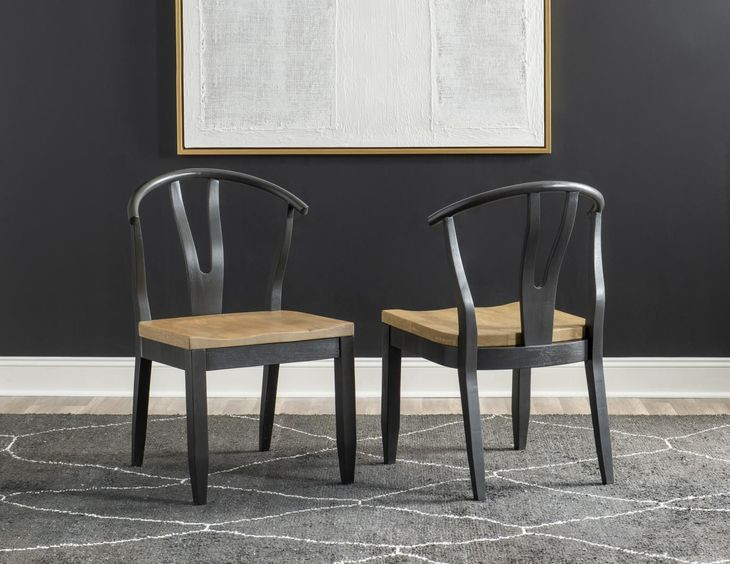 Franklin Harvest Oak and Aged Black Side Chair Set of 2