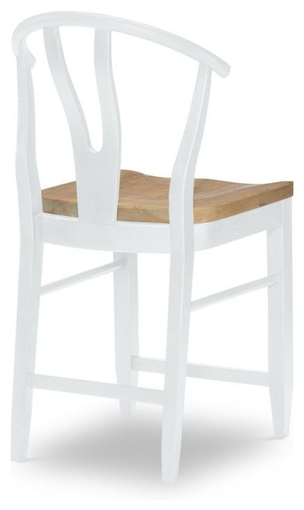 Franklin Harvest Oak and Natural White Counter Height Chair Set of 2