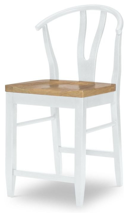 Franklin Harvest Oak and Natural White Counter Height Chair Set of 2