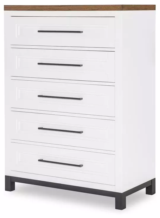Dutton Natural White and Toasted Coconut Youth Panel Bedroom Set