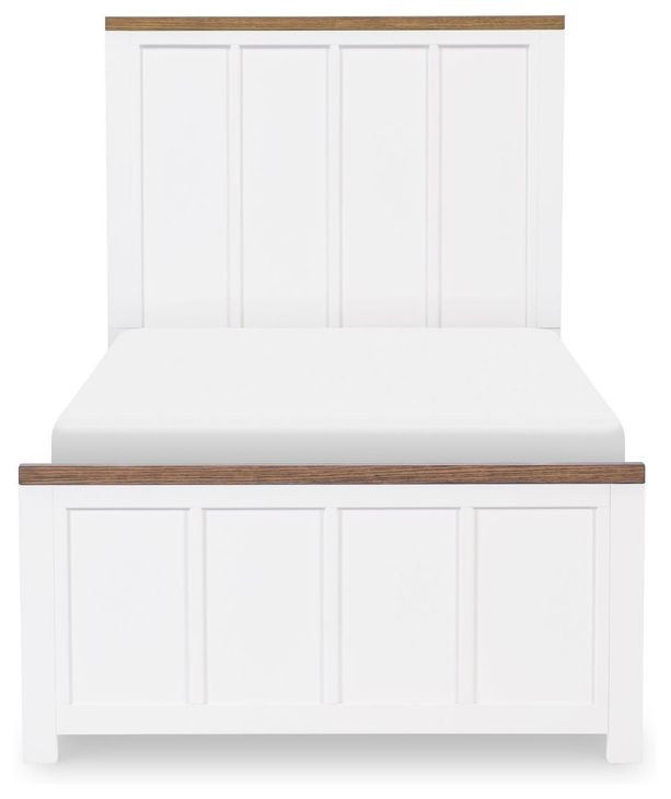 Dutton Natural White and Toasted Coconut Youth Panel Bedroom Set