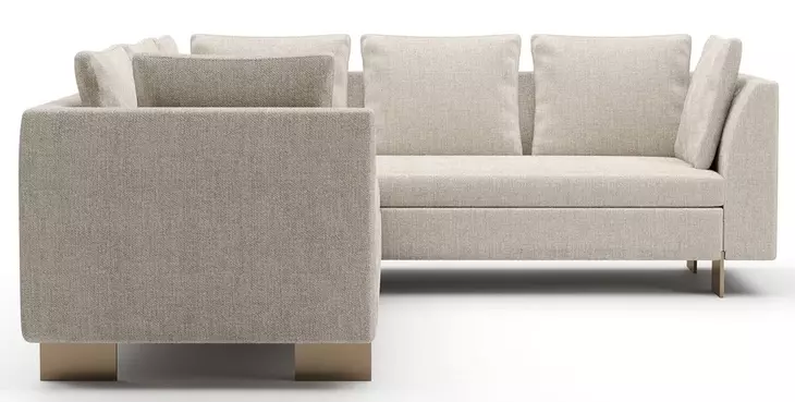 Altura Oatmeal 2 Piece Modular Small L Sectional with Pillows