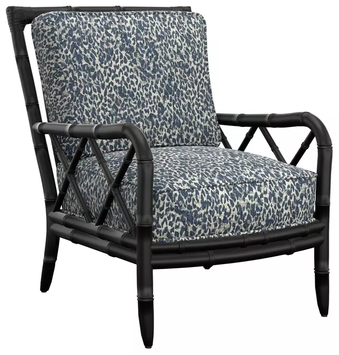 Ivory Key Gray Upholstered Heydon Accent Chair