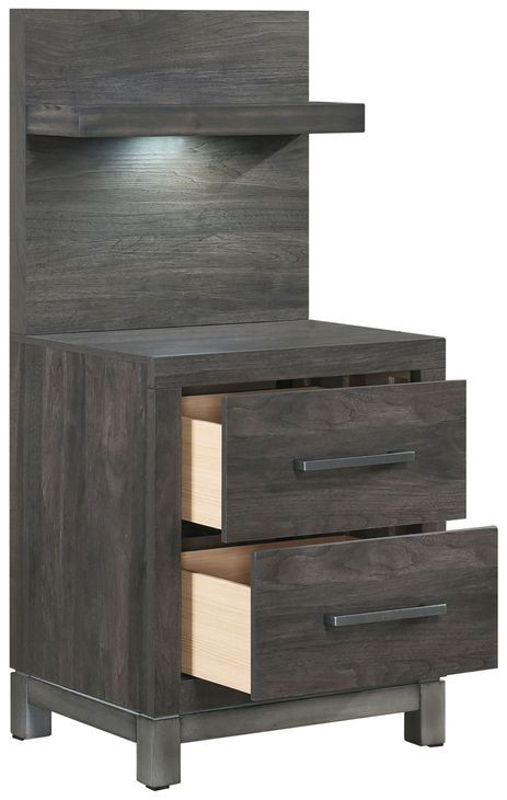 Zephyr Light Gray Storage Wall Bedroom Set