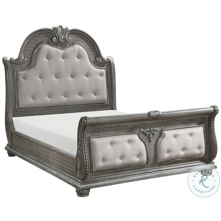 Arlington Gray Queen Panel Bed From Homelegance | Coleman Furniture
