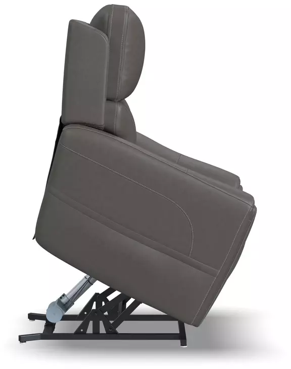 Carter Smoke Zero Gravity Power Lift Recliner with USB Charging and Heat Massage