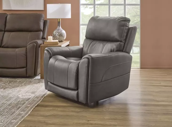 Carter Smoke Zero Gravity Power Lift Recliner with USB Charging and Heat Massage