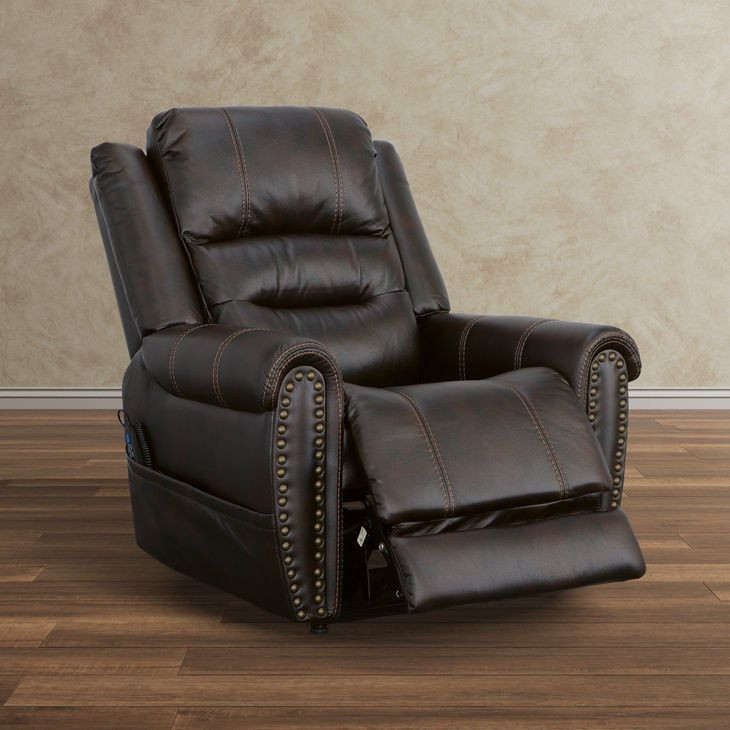 Oscar Dark Brown Power Lift Recliner With Power Headrest And Lumbar
