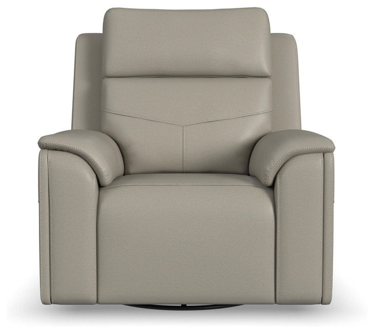 Vernon Dove Gray Zero Gravity Swivel Gliding Power Recliner with USB Charging and Heat Massage
