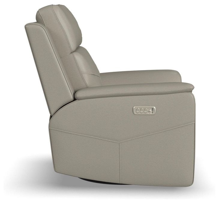 Vernon Dove Gray Zero Gravity Swivel Gliding Power Recliner with USB Charging and Heat Massage