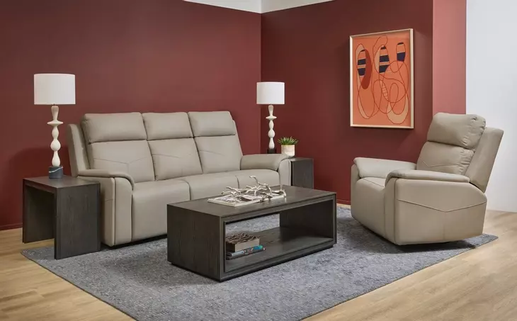 Vernon Dove Gray Zero Gravity Power Reclining Living Room Set