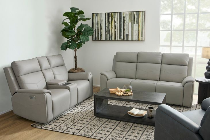Vernon Dove Gray 86" Zero Gravity Power Reclining Sofa with USB Charging and LED