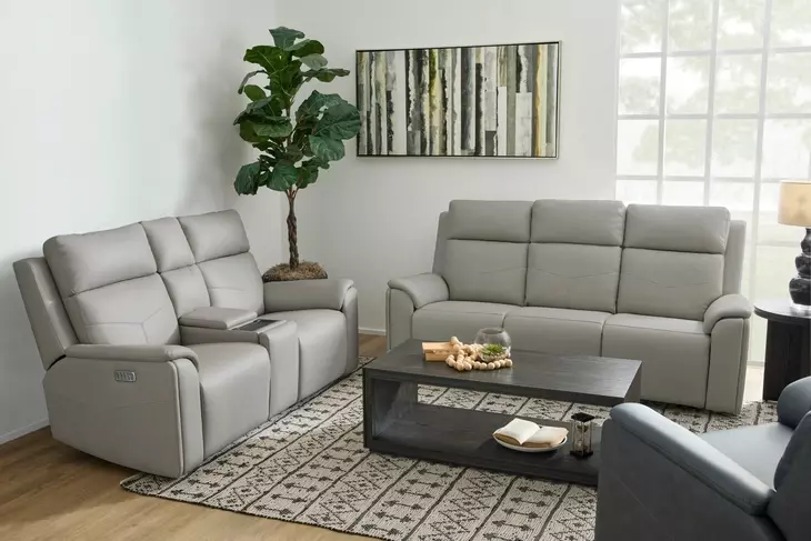 Vernon Dove Gray 86" Zero Gravity Power Reclining Sofa with USB Charging and LED
