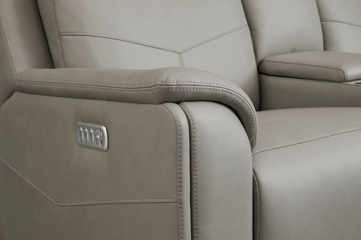 Vernon Dove Gray 73" Zero Gravity Power Reclining Loveseat with USB Charging and Heat Massage