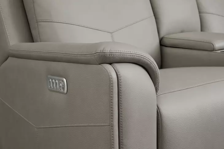 Vernon Dove Gray 73" Zero Gravity Power Reclining Loveseat with USB Charging and Heat Massage