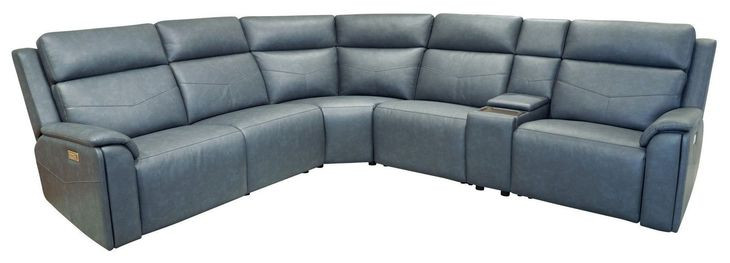 Vernon Admiral 6 Piece Modular Zero Gravity Power Reclining Sectional with Heat Massage and USB Charging