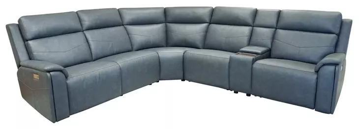 Vernon Admiral 6 Piece Modular Zero Gravity Power Reclining Sectional with Heat Massage and USB Charging
