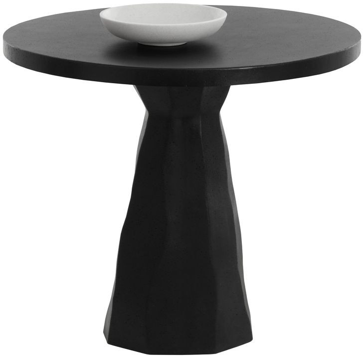 Kline Black 34" Round Outdoor Bistro Table
