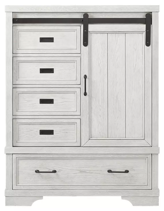 Foundry White Dove 5 Drawer Chifferobe
