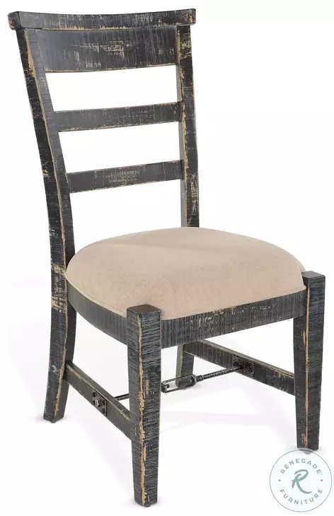 Cozy Luxe Black Sand Dining Side Chair Set of 2