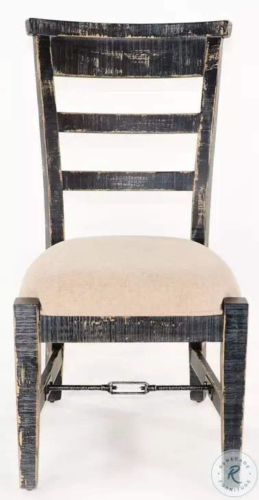 Cozy Luxe Black Sand Dining Side Chair Set of 2