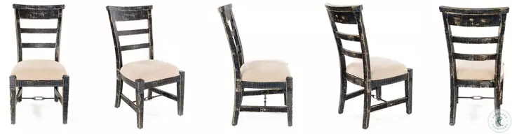 Cozy Luxe Black Sand Dining Side Chair Set of 2