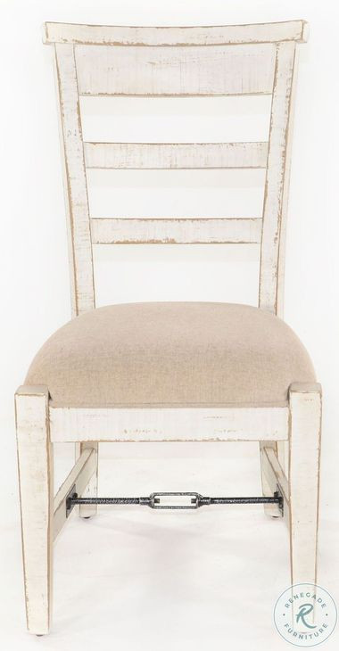 Seabright White Sand Ladderback Dining Chair Set of 2