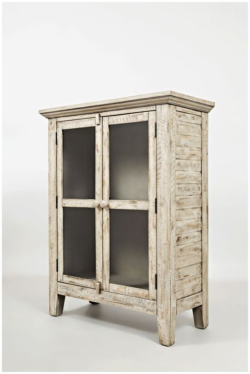 Rustic Shores Scrimshaw 2 Door Accent Cabinet