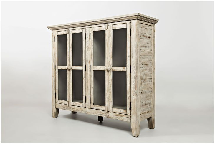 Rustic Shores Scrimshaw 4 Door Accent Cabinet