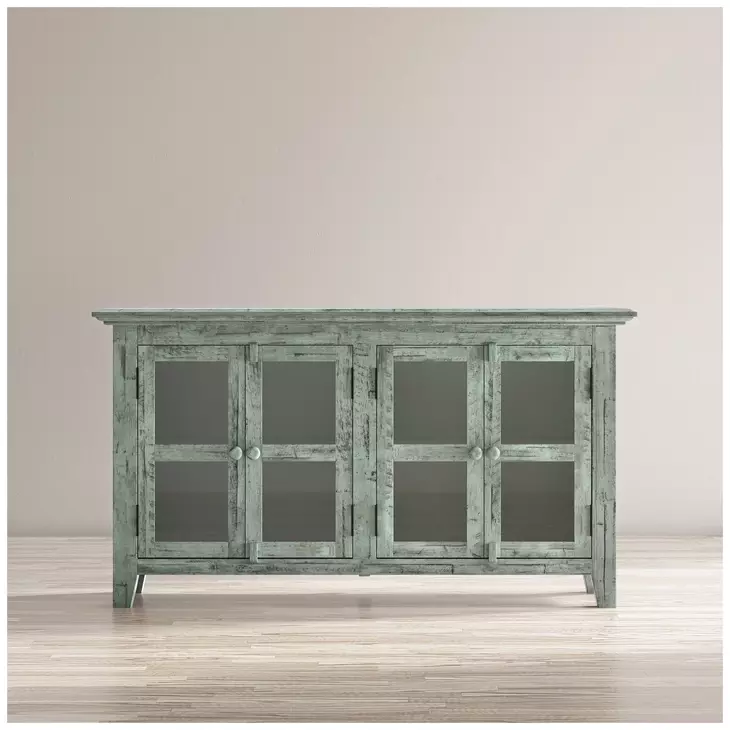 Rustic Shores Surfside 4 Door Low Accent Cabinet