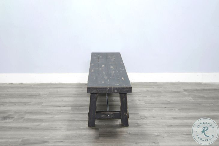 Sagewyn Black Sand 64" Dining Bench with Turnbuckle