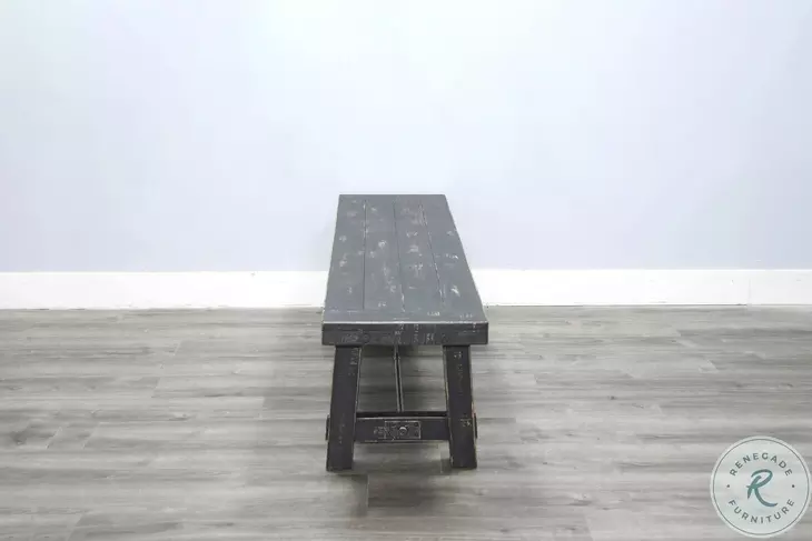 Sagewyn Black Sand 64" Dining Bench with Turnbuckle