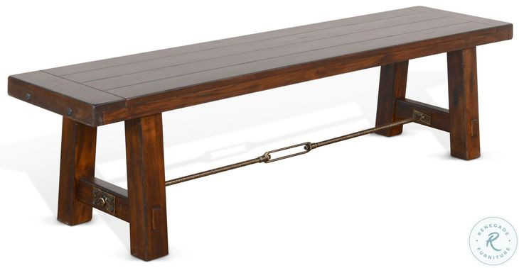 Hearthwood Haven Vintage Mocha 64" Dining Bench with Turnbuckle