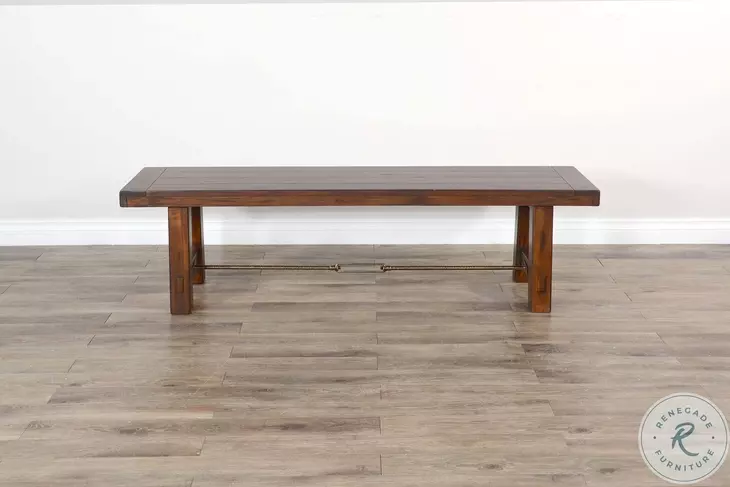 Hearthwood Haven Vintage Mocha 64" Dining Bench with Turnbuckle
