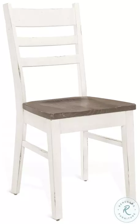 Cozy Luxe Marble White and Buck Skin Dining Chair Set of 2
