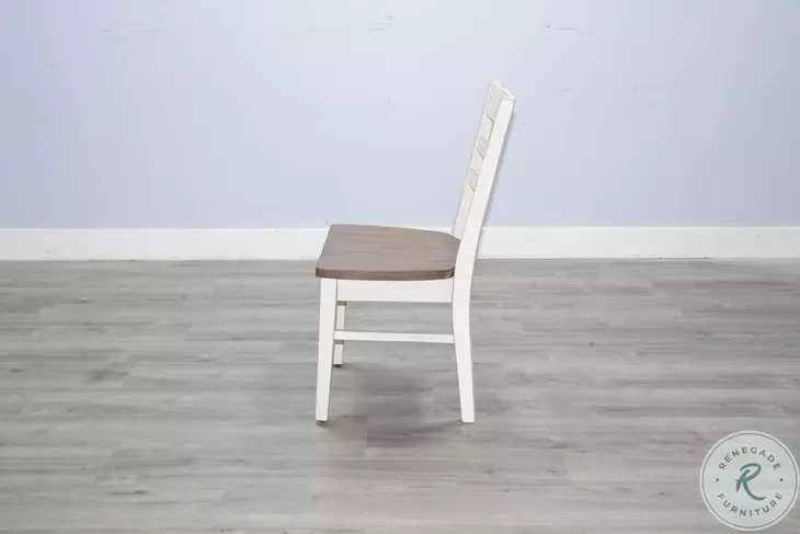 Cozy Luxe Marble White and Buck Skin Dining Chair Set of 2