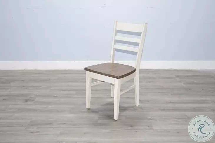 Cozy Luxe Marble White and Buck Skin Dining Chair Set of 2
