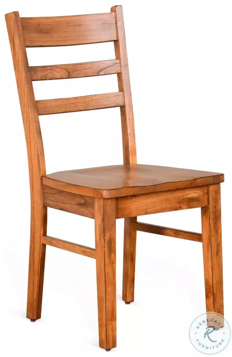 Cozy Luxe Rustic Oak Dining Chair Set of 2