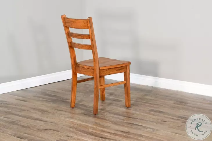 Cozy Luxe Rustic Oak Dining Chair Set of 2