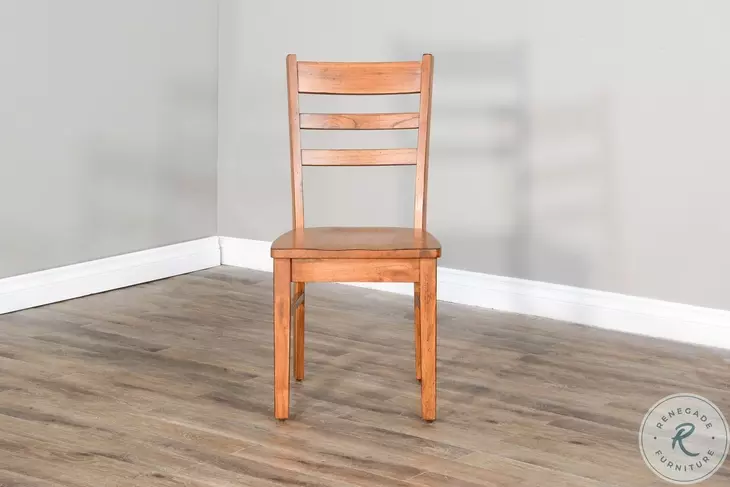 Cozy Luxe Rustic Oak Dining Chair Set of 2