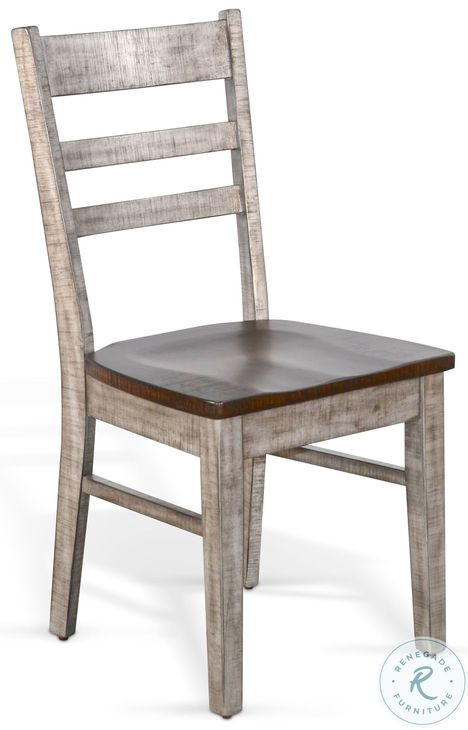 Whimora Tobacco Leaf and Alpine Gray Dining Chair Set of 2